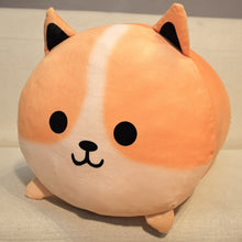 Load image into Gallery viewer, Image of the face of a super cute Shiba Inu plush toy stuffed animal pillow