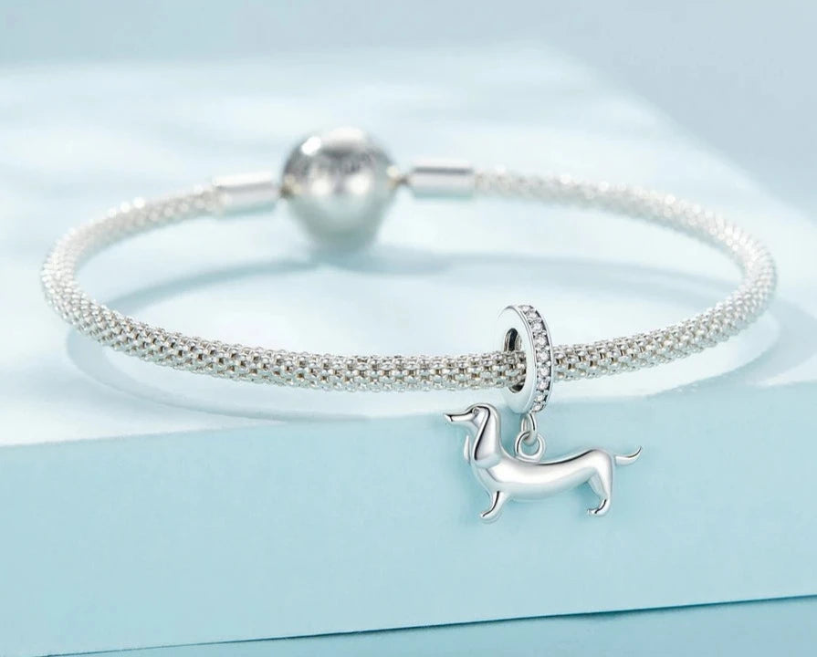 Charm 925 Pandora Dachshund Dog Charms Simple Dachshund Love