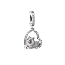 Load image into Gallery viewer, Sitting in My Heart Pomeranian Silver Charm Pendant-Dog Themed Jewellery-Jewellery, Pendant, Pomeranian-FC3187-3