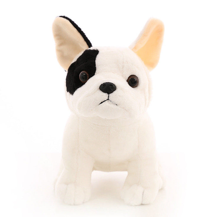 Sitting Pied Black and White French Bulldog Stuffed Animal Plush Toy-Soft Toy-Dogs, French Bulldog, Home Decor, Stuffed Animal-4