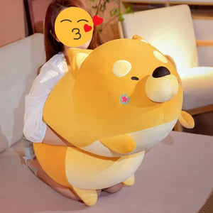 Sleeping Shiba Inu Huggable Plush Toy Pillows (Small to Medium size)-Soft Toy-Dogs, Home Decor, Shiba Inu, Stuffed Animal-6