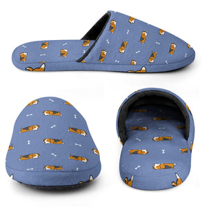 Sleepy Beagle Love Women's Cotton Mop Slippers-Footwear-Accessories, Slippers-2