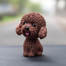 Load image into Gallery viewer, Smiling Brown Toy Poodle / Cockapoo / Labradoodle Resin Bobble HeadCar AccessoriesToy Poodle / Cockapoo / Labradoodle - Brown