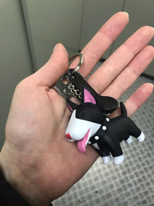 Smiling Bull Terrier Love Keychain-Accessories-Accessories, Bull Terrier, Dogs, Keychain-5