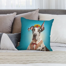 Load image into Gallery viewer, Spotty Elegance Great Dane Plush Pillow Case-Cushion Cover-Dog Dad Gifts, Dog Mom Gifts, Great Dane, Home Decor, Pillows-2