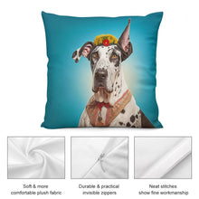 Load image into Gallery viewer, Spotty Elegance Great Dane Plush Pillow Case-Cushion Cover-Dog Dad Gifts, Dog Mom Gifts, Great Dane, Home Decor, Pillows-5