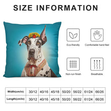 Load image into Gallery viewer, Spotty Elegance Great Dane Plush Pillow Case-Cushion Cover-Dog Dad Gifts, Dog Mom Gifts, Great Dane, Home Decor, Pillows-6