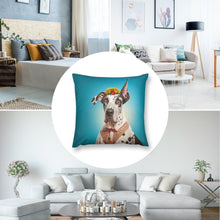 Load image into Gallery viewer, Spotty Elegance Great Dane Plush Pillow Case-Cushion Cover-Dog Dad Gifts, Dog Mom Gifts, Great Dane, Home Decor, Pillows-8