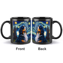 Load image into Gallery viewer, Starry Night Bernese Mountain Dog Coffee Mug-Mug-Bernese Mountain Dog, Home Decor, Mugs-ONE SIZE-Black-2