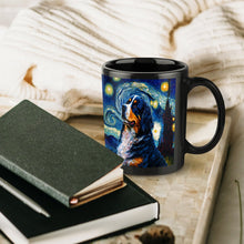 Load image into Gallery viewer, Starry Night Bernese Mountain Dog Coffee Mug-Mug-Bernese Mountain Dog, Home Decor, Mugs-ONE SIZE-Black-7