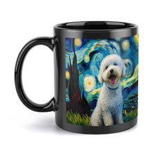 Load image into Gallery viewer, Starry Night Bichon Frise Ceramic Coffee Mug-Mug-Bichon Frise, Home Decor, Mugs-ONE SIZE-Black-4