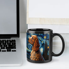 Load image into Gallery viewer, Starry Night Cocker Spaniel Coffee Mug-Mug-Cocker Spaniel, Home Decor, Mugs-ONE SIZE-Black-5