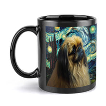 Load image into Gallery viewer, Starry Night Dreamer Pekingese Coffee Mug-Mug-Accessories, Dog Dad Gifts, Dog Mom Gifts, Home Decor, Mugs, Pekingese-ONE SIZE-Black-5