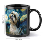 Starry Night Lhasa Apso Coffee Mug-Mug-Home Decor, Lhasa Apso, Mugs-ONE SIZE-Black-4
