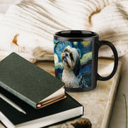 Starry Night Lhasa Apso Coffee Mug-Mug-Home Decor, Lhasa Apso, Mugs-ONE SIZE-Black-5