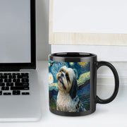 Starry Night Lhasa Apso Coffee Mug-Mug-Home Decor, Lhasa Apso, Mugs-ONE SIZE-Black-6