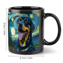 Load image into Gallery viewer, Starry Night Rottweiler Coffee Mug-Mug-Home Decor, Mugs, Rottweiler-ONE SIZE-Black-4