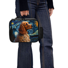 Load image into Gallery viewer, Starry Night Serenade Cocker Spaniel Lunch Bag-Accessories-Bags, Cocker Spaniel, Dog Dad Gifts, Dog Mom Gifts, Lunch Bags-Black-ONE SIZE-4