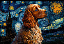 Load image into Gallery viewer, Starry Night Serenade Cocker Spaniel Wall Art Poster-Art-Cocker Spaniel, Dog Art, Home Decor, Poster-1