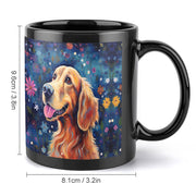 Starry Night Serenade Golden Retriever Coffee Mug-3