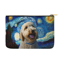 Load image into Gallery viewer, Starry Night Serenade Goldendoodle Carry-All Pouch-Accessories-Accessories, Bags, Dog Dad Gifts, Dog Mom Gifts, Goldendoodle-White-ONESIZE-3