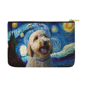 Starry Night Serenade Goldendoodle Carry-All Pouch-Accessories-Accessories, Bags, Dog Dad Gifts, Dog Mom Gifts, Goldendoodle-White-ONESIZE-3