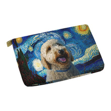 Load image into Gallery viewer, Starry Night Serenade Goldendoodle Carry-All Pouch-Accessories-Accessories, Bags, Dog Dad Gifts, Dog Mom Gifts, Goldendoodle-White-ONESIZE-4