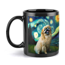Load image into Gallery viewer, Starry Night Serenade Pekingese Coffee Mug-Mug-Accessories, Dog Dad Gifts, Dog Mom Gifts, Home Decor, Mugs, Pekingese-ONE SIZE-Black-3