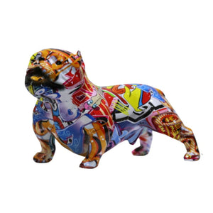 Stunning American Bull Terrier Design Multicolor Resin Statues-Home Decor-American Pit Bull Terrier, Dogs, Home Decor, Statue-Blend A-2