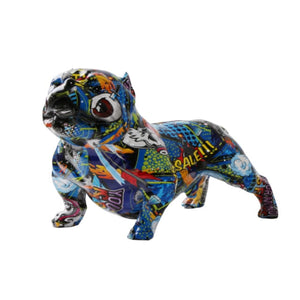Stunning American Bull Terrier Design Multicolor Resin Statues-Home Decor-American Pit Bull Terrier, Dogs, Home Decor, Statue-Blend B-3