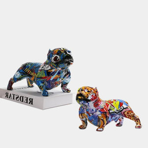 Stunning American Bull Terrier Design Multicolor Resin Statues-Home Decor-American Pit Bull Terrier, Dogs, Home Decor, Statue-4