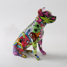 Load image into Gallery viewer, Stunning Staffordshire Bull Terrier Design Multicolor Resin Statues-Home Decor-Dogs, Home Decor, Staffordshire Bull Terrier, Statue-Purple-Normal Ears-5