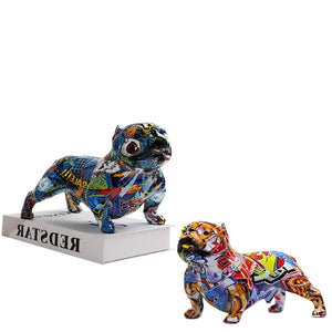 Stunning American Bull Terrier Design Multicolor Resin Statues-Home Decor-American Pit Bull Terrier, Dogs, Home Decor, Statue-7
