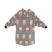 Sweet Strawberry Tart Shiba Blanket Hoodie for Women-Apparel-Apparel, Blankets-10