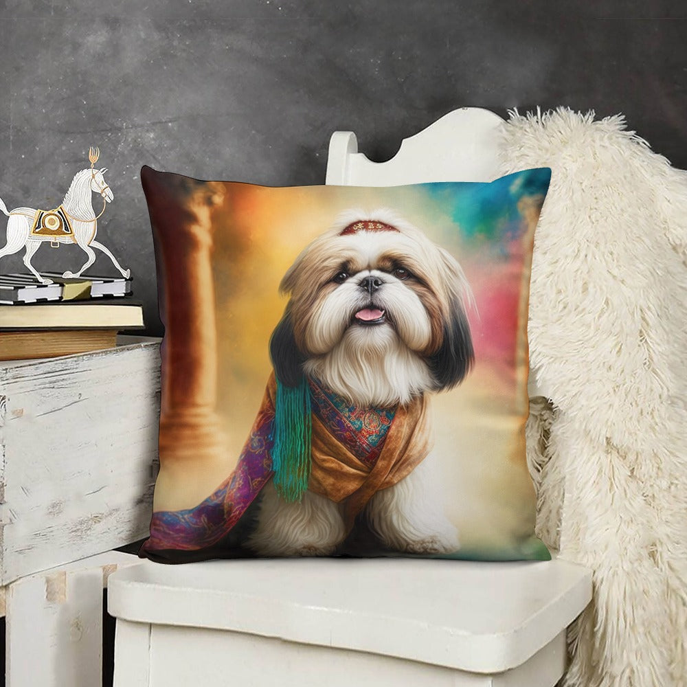 Tibetan Bliss Shih Tzu Plush Pillow Case