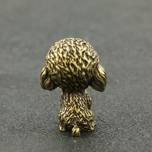 Toy Poodle Love Mini Copper FigurineHome Decor