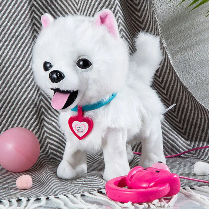 Walk and Bark Interactive Pomeranian Stuffed Animal Plush Toy-Stuffed Animals-Pomeranian, Stuffed Animal-B with bag-2