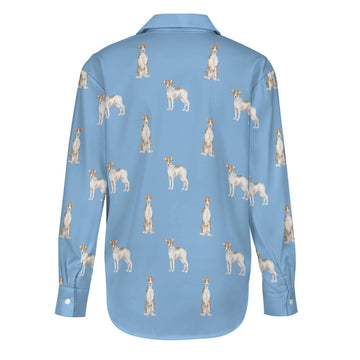 Watercolor Elegance Brindle Whippets Women's Shirt-Apparel-Apparel, Dog Mom Gifts, Greyhound, Shirt, Whippet-24