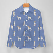 Watercolor Elegance Brindle Whippets Women's Shirt-Apparel-Apparel, Dog Mom Gifts, Greyhound, Shirt, Whippet-25