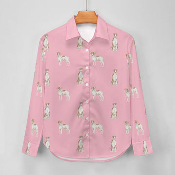 Watercolor Elegance Brindle Whippets Women's Shirt-Apparel-Apparel, Dog Mom Gifts, Greyhound, Shirt, Whippet-17