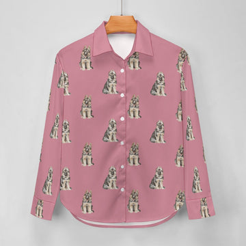 Watercolor German Shepherd Puppies Women's Shirt-Apparel-Apparel, Dog Mom Gifts, German Shepherd, Shirt-13