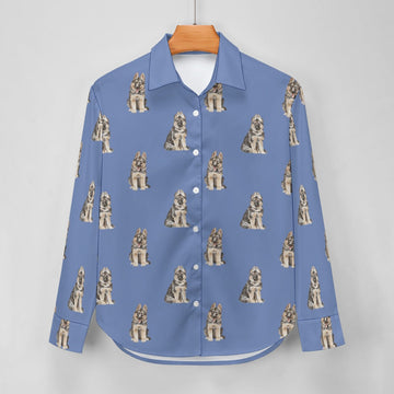 Watercolor German Shepherd Puppies Women's Shirt-Apparel-Apparel, Dog Mom Gifts, German Shepherd, Shirt-23