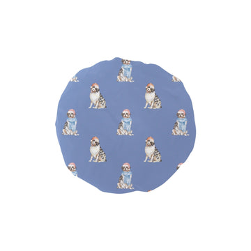 Watercolor Merriment Australian Shepherds Christmas-CornflowerBlue-ONE SIZE-9