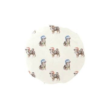 Watercolor Swiss Mountain Dog Puppies Christmas Elastic Reusable Shower Caps-Accessories-Accessories, Christmas, Dog Mom Gifts, Swiss Mountain Dog-Ivory-ONE SIZE-1