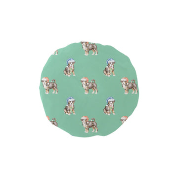 Watercolor Swiss Mountain Dog Puppies Christmas Elastic Reusable Shower Caps-Accessories-Accessories, Christmas, Dog Mom Gifts, Swiss Mountain Dog-MediumAquaMarine-ONE SIZE-13