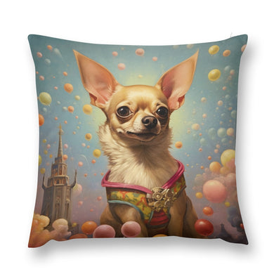 Whimsical Adventure Chihuahua Plush Pillow Case-Cushion Cover-Chihuahua, Dog Dad Gifts, Dog Mom Gifts, Home Decor, Pillows-12 