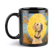 Yellow Labrador with Autumn Sun Coffee Mug-3