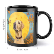 Yellow Labrador with Autumn Sun Coffee Mug-5