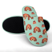 Load image into Gallery viewer, Yes I Love Cocker Spaniels Women&#39;s Cotton Mop Slippers-Accessories, Cocker Spaniel, Dog Mom Gifts, Slippers-13