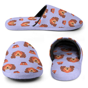 Yes I Love Cocker Spaniels Women's Cotton Mop Slippers-Accessories, Cocker Spaniel, Dog Mom Gifts, Slippers-21